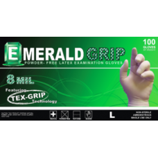 Emerald Grip Powder-Free Latex Gloves-Large